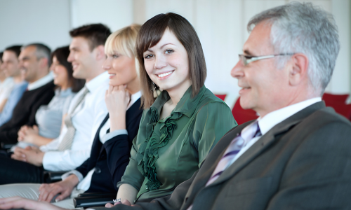 Young people at an event